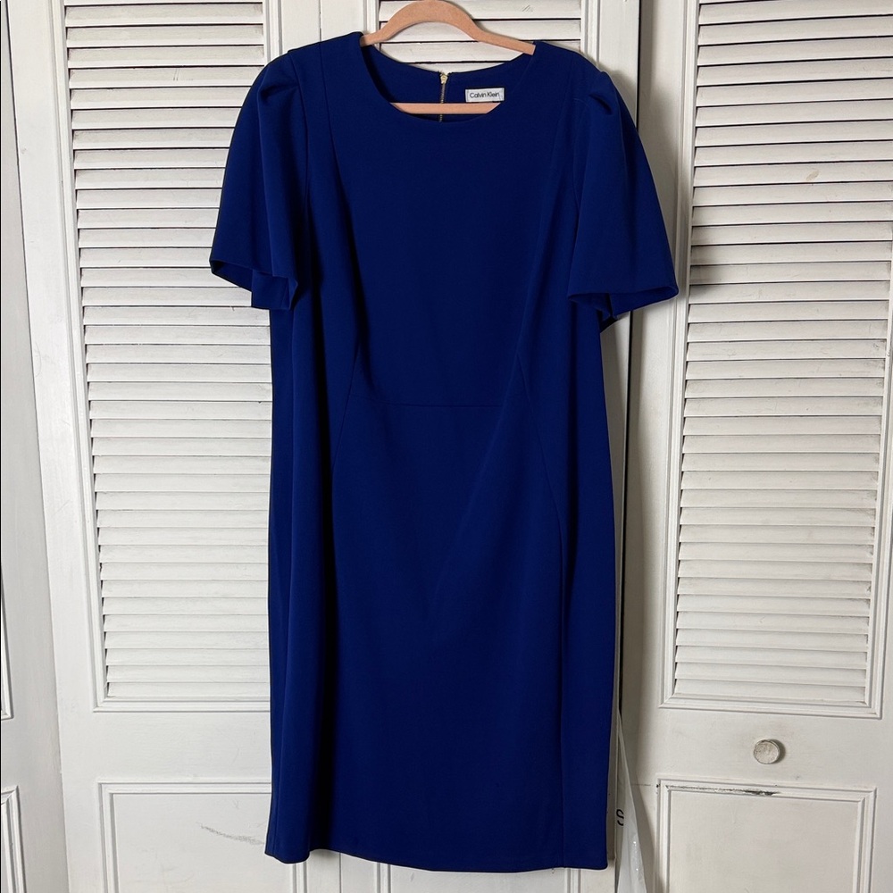 Calvin Klein Women's Deep Blue Midi Dress